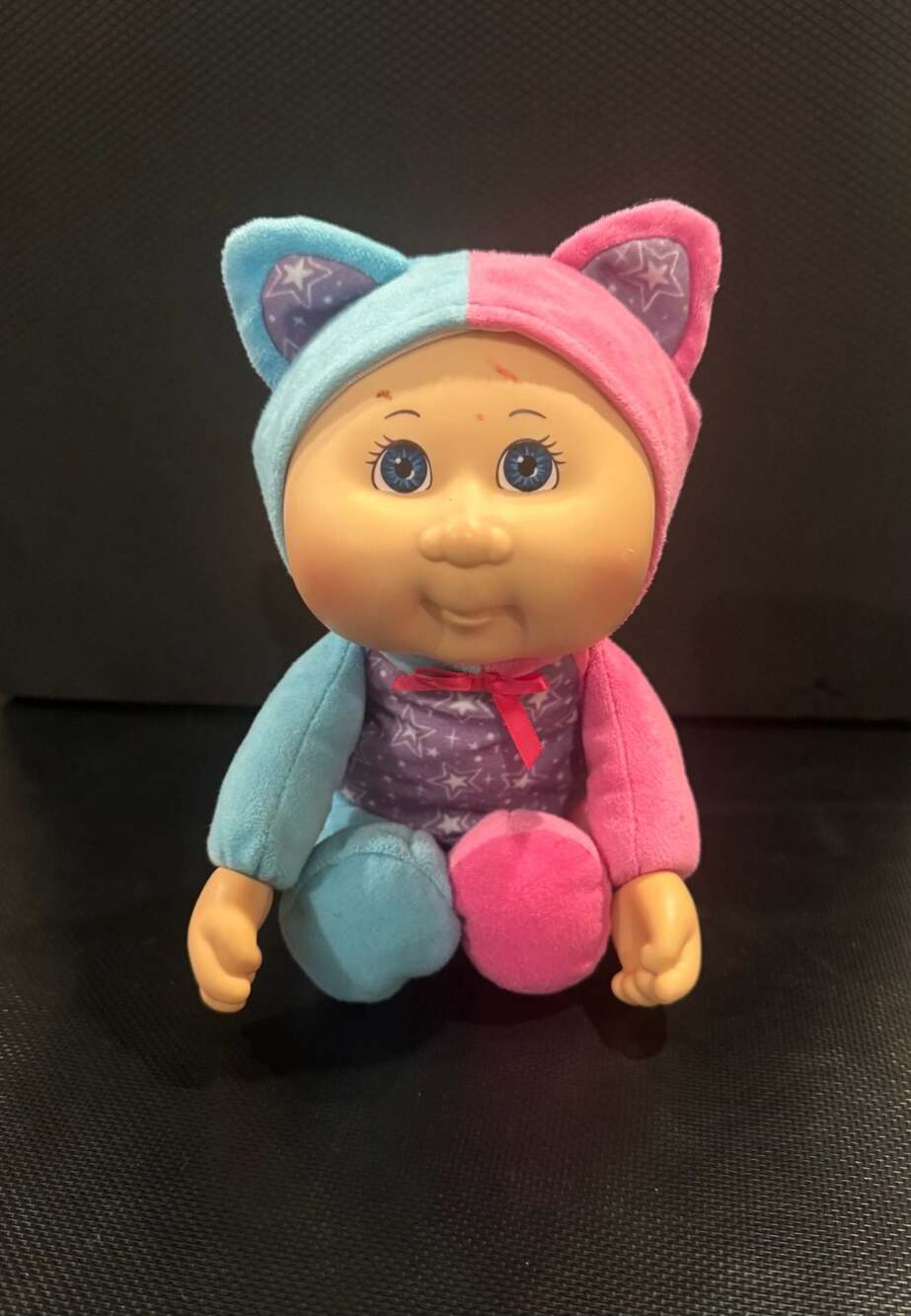 Cabbage Patch Kids CPK Plush Cat Doll Pink and Blue